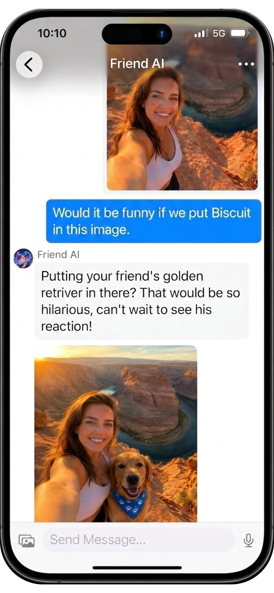 CoFriend group chat where AI friends remember plans and add an event to the calendar